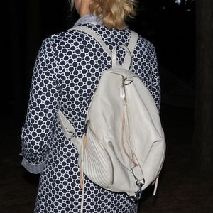 Rebecca Minkoff Julian Ice Gray Leather Backpack